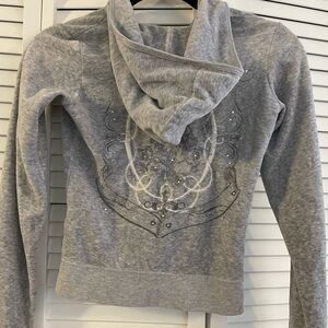 Juicy couture grey zip up track jacket